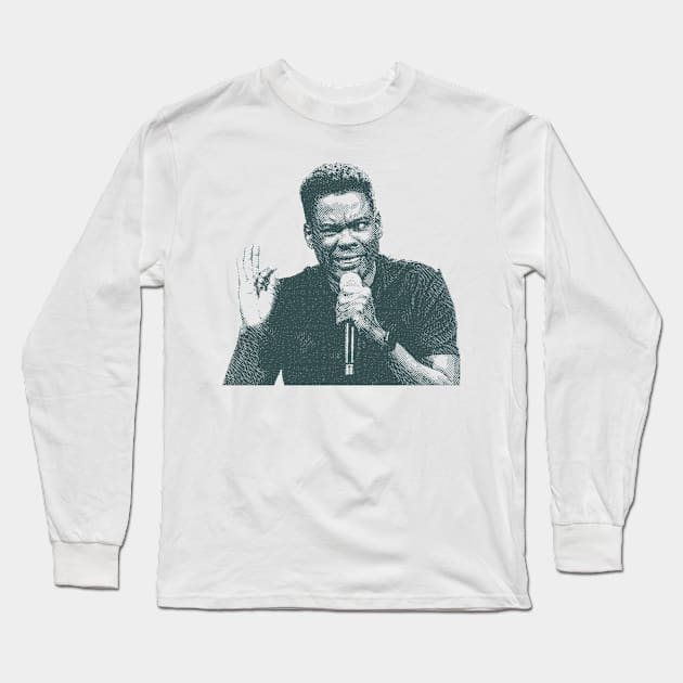 Chris Rock Portrait - Hilarious Comedian Art Long Sleeve T-Shirt by TeeTrendz